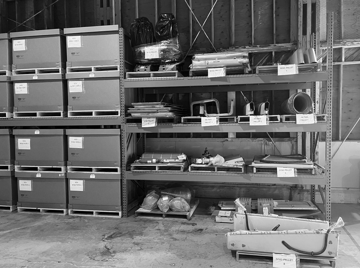 Controlled storage with tagged material